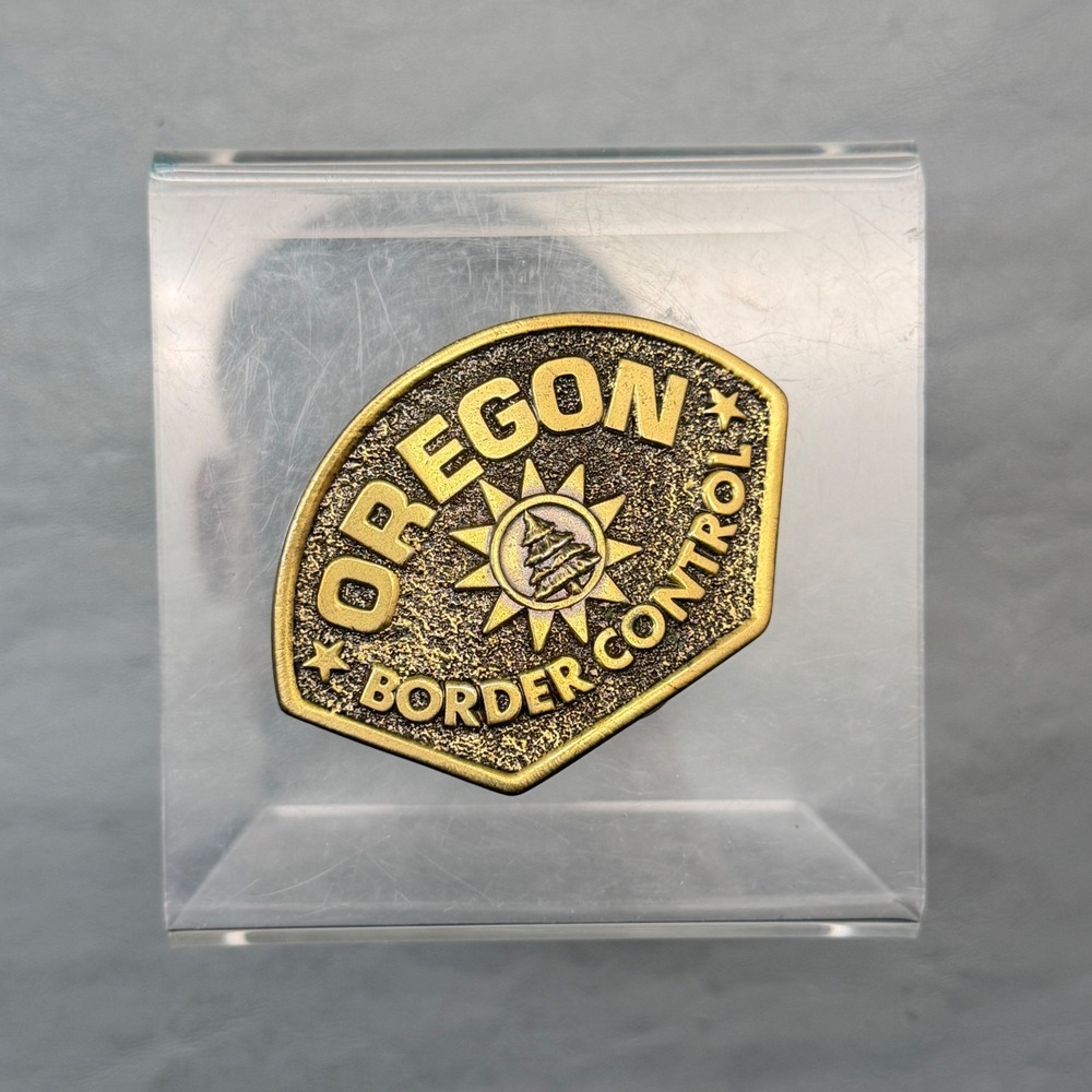 Vintage 1981 Oregon Border Control Belt Buckle Great American Buckle Co 173